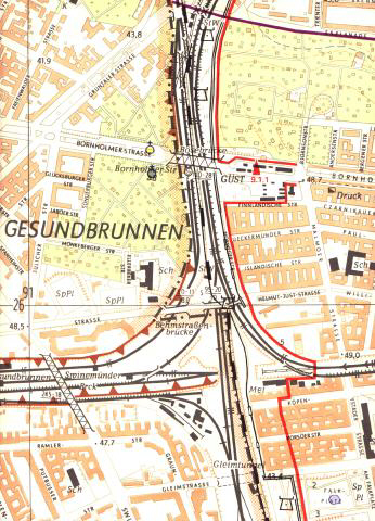 Karte Bornholmer Strasse